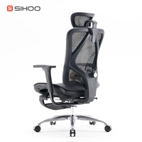 (Sihoo M57C) Chaises de bureau ergonomiques à la maison Accoudoir 4D Chaises à dossier haut Fauteuil de direction Coussin de siège en maille