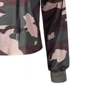 Streetwear เสื้อกันหนาวแบบสวมศีรษะแขนยาวมีเชือกหูรูด,ชุดครอปใส่ให้ความอบอุ่นพิมพ์ลายพรางใส่ในฤดูหนาว - Product Image 5