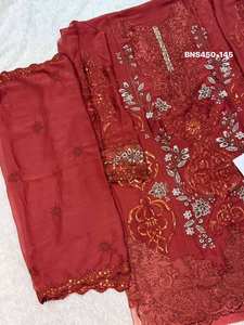 Collection Premium de Salwar Suit en Chiffon avec Broderie Lourde, Vente en Gros, Fournisseur d'Usine, Achats en Ligne en Inde - Product Image 2