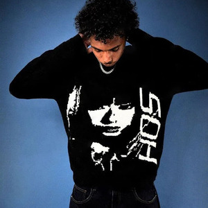 Custom Logo Men's Winter Sweater Breathable Jacquard Pattern Pullover <b>Knit</b> Top Crew Neck Casual Cotton Jumper <b>Shrugged</b> Style - Product Image 2