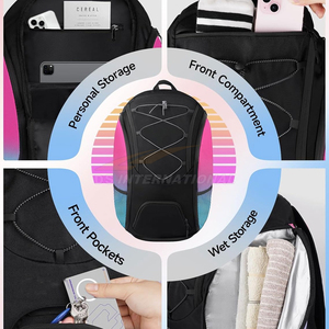 Bolsas de baloncesto Organizador de todos los deportes Capacidad Mochila Soporte de bola dedicado Bolsillos de zapatos ventilados Fútbol Voleibol Gimnasio - Product Image 4