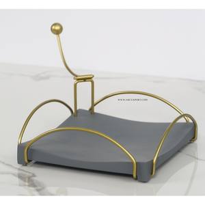 ที่ใส่กระดาษทิชชู่รูปทรงตามสั่ง ทำด้วยมือ คุณภาพดีเยี่ยม พร้อมที่ใส่กระดาษเช็ดปากงานแต่งงาน ชุบสีเงิน - Product Image 3