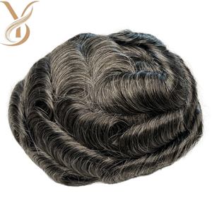 Perruque en gros, cheveux raides, toupet pour hommes, perruque 100% cheveux naturels, toupet en cheveux indiens Q6 - Product Image 3