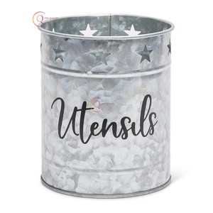 Porte-couverts galvanisé fait à la main exclusif porte-ustensiles de table de forme ronde idéal pour la maison et les ustensiles de cuisine organisateur de stockage - Product Image 2