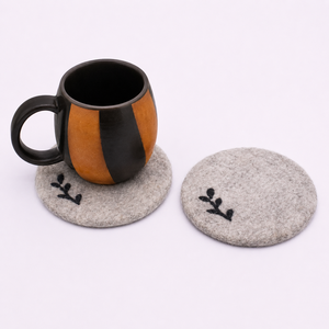 Eco-Friendly Round <b>Wool</b> Coaster Set Nordic Design Blanks Cup Pads Personalized Kitchen Tools for Restaurants Meal Mat - Product Image 1