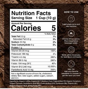 VitaCup Organic Genius Keto Coffee Pods Dark Roast, Bold, Smooth, Single Serve Pod Compatible w/Keurig K-Cup Brewers, 16 Ct - Product Image 2