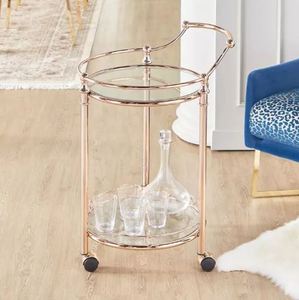 Chariot de service de luxe à 3 niveaux en métal décoratif le plus vendu pour la maison, l'hôtel et le bureau au prix de gros - Product Image 2