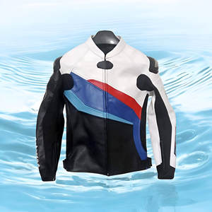 Veste de moto en cuir de qualité supérieure pour hommes-Vêtements de course et d'équitation imperméables - Product Image 1