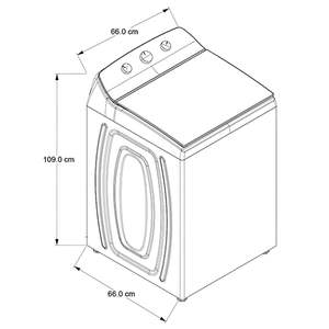 Lavatrice da 18kg a vasca singola modello 8MWTW-1813MJM con 12 cicli e coperchio in metallo con alloggiamento in acciaio inossidabile - Product Image 6