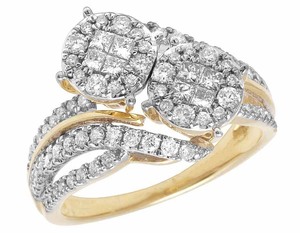 925 Silver Moissanite Round Princess Diamond Iced Out Cluster Bridal Wedding Engagement Anniversary Gift <b>Ring</b> <b>Set</b> <b>For</b> <b>Women</b> - Product Image 3