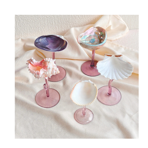 Copa de vino de concha Premium hecha de conchas reales, vasos artesanales para uso en bodas y catering - Product Image 1