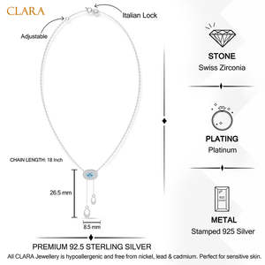 Pendentif en argent avec chaîne et technologie d'incrustation par sertissage à la closière - Product Image 5