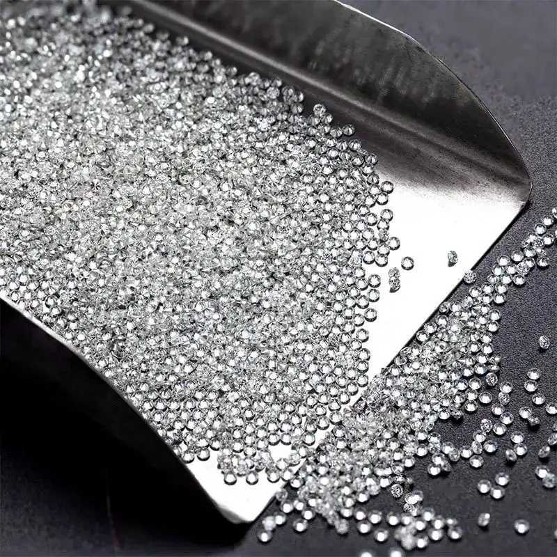 AAAAA classe pas cher prix blanc D couleur VVS1 rond brillant laboratoire cultivé mêlée diamant pierre de Moissanite en vrac