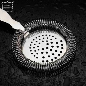 ที่กรองบาร์คุณภาพระดับพรีเมียมมาใหม่อุปกรณ์ตัวกรองน้ำแข็งและไวน์ทำจากเหล็กสแตนเลสสำหรับค็อกเทลบาร์เทนเดอร์ - Product Image 3