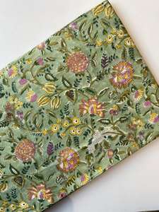 ผ้าฝ้ายบล็อกมือพิมพ์ลายผ้าฝ้าย100% มรดก Jaipur แบบดั้งเดิมเป็นมิตรต่อสิ่งแวดล้อมระบายอากาศได้ - Product Image 2