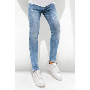กางเกงยีนส์เดนิมผู้ชายแบบสั่งทำ - ผู้ผลิตโลโก้ตามสั่ง - Product Image 1