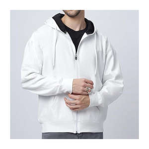 Sweat à capuche pour homme de haute qualité avec fermeture éclair intégrale, fabrication sur mesure, design personnalisé, 100% coton molletonné, logo brodé, OEM - Product Image 3