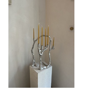 Support de bougie en laiton et aluminium fait main, personnalisé, exclusif, finition haut de gamme, style moderne, décoration d'intérieur haut de gamme - Product Image 3