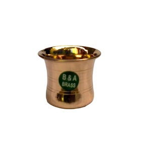 Panchapathram en laiton de haute qualité avec finition polonaise brillante dorée pour les temples et les églises pour les célébrations de Diwali. - Product Image 2