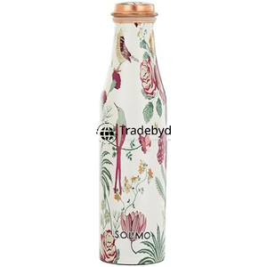 Botella ancha de cobre lujosa para hidratación pura Botella de agua ecológica reutilizable para objetivos de fitness de Tradebyd - Product Image 4