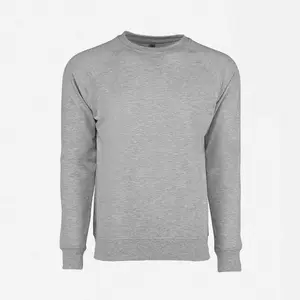 Grey Crew Neck Sweater Casual Fashion Pullover Sweatshirt Top Soft Fleece For Unisex