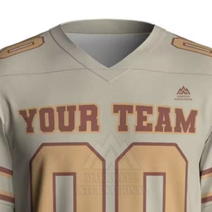 Nouveauté, maillot de football américain respirant de haute qualité à manches courtes, 100% polyester, vente en gros - Product Image 5