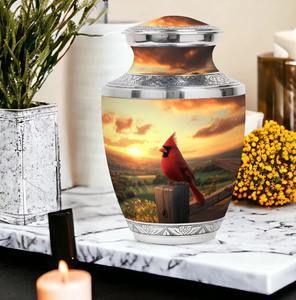 <b>Cardinal</b> Urn 10Inch for Human Ashes Large Urns for Ash Cremation & Decorative 10 inch - Product Image 1