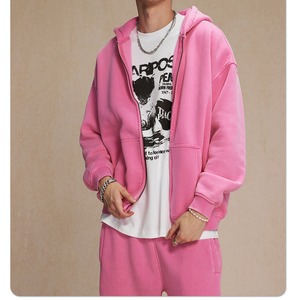 เสื้อฮู้ดผู้ชายสไตล์วินเทจ หนัก 360 กรัม ผ้าฟลีซแบบกำหนดเองได้ ใส่ได้ทั้งชายและหญิง ผ้าฝ้าย 100% สำหรับฤดูหนาว ล้างสีแบบแอซิดวอช - Product Image 3