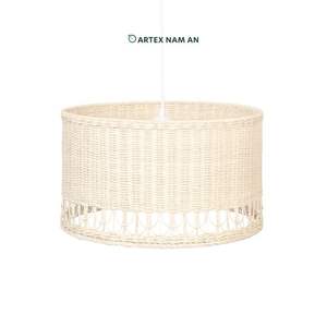 Pantalla de Lámpara Colgante de Ratán Natural Hecha a Mano, Estilo de Tejido Abierto para Decoración - Product Image 6