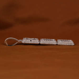 จี้เพชรมอยส์ซอไนต์925เงินสเตอริ่งจี้วิบวับฮิปฮอปออกแบบเรขาคณิตของขวัญสำหรับผู้ชาย - Product Image 5