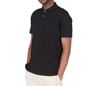 Nouveauté, polos pour hommes 100% coton, MOQ faible, logo brodé personnalisé, polos à manches courtes unis à vendre - Product Image 1
