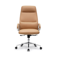 Chaise de bureau professionnelle de luxe, confortable, pivotante, inclinable, réglable, avec siège en cuir synthétique moelleux