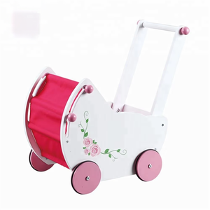 American Girl Furniture Pretend <strong>Doll</strong> Play Game White Pushchair Toy <strong>Wooden</strong> <strong>Doll</strong> <strong>Pram</strong> for Kids - Product Image 5