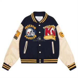 Blouson aviateur universitaire en laine personnalisé unisexe style baseball pour hommes veste décontractée à boutons nouvelle veste unisexe à col en V en laine - Product Image 3