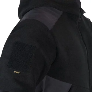 Veste de terrain mi-saison à capuche pour homme, respirante, 100% polyester microfleece, anti-UV, séchage rapide, multi-poches, coupe classique - Product Image 4