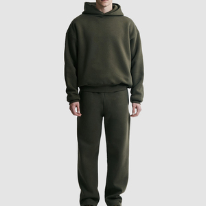 Venta al por mayor de ropa deportiva para hombre con logotipo personalizado, traje de peso pesado para hombre, traje transpirable a la moda, ropa para hombre, chándal con hombros caídos para hombre - Product Image 1