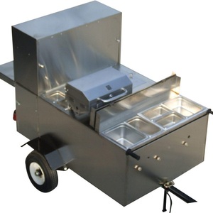 Mini carrito de comida de acero inoxidable para aperitivos, perritos calientes, helados, comida rápida y barbacoa para bodegas, tiendas minoristas y tiendas de alimentos - Product Image 1