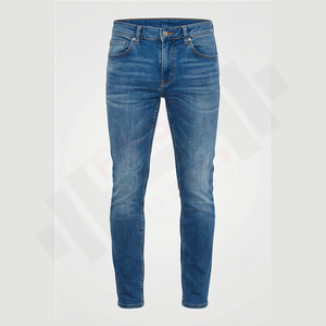 Jeans en denim droit à coupe régulière, lavage vintage personnalisé, grande taille, prêt à expédier, vente en gros de mode 2025, approvisionnement en vrac - Product Image 1