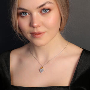 สร้อยคอหินซิทรินที่มีเสน่ห์สง่างามด้วยสร้อยคอหินเพทาย Marquise 925เครื่องประดับเงินสเตอร์ลิง - Product Image 3