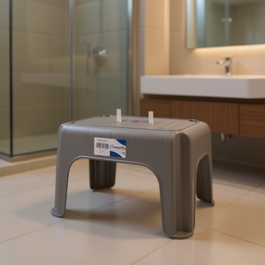 Taburete de Baño Apilable Tontarelli con Asa DUMBO STOOL en Gris 39x30x24cm-Tontarelli 8101194153 - Product Image 3