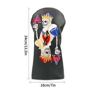 Housse de tête de club de golf personnalisée en broderie, housse de tête de club de golf en cuir, housse de tête de club de golf hybride pour driver, fairway wood - Product Image 4