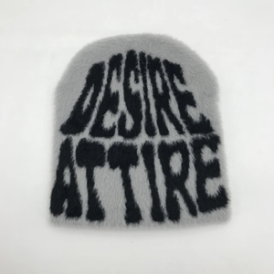 Bonnet tricoté d'hiver pour hommes à grand logo en gros Chapeaux ajustés Bonnets chauds personnalisés - Product Image 4