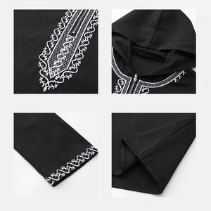Của nam giới cộng với kích thước juba saudi hồi giáo ăn mặc phong cách độc đáo màu đen juba thobe cho bé trai dành cho người lớn kích thước mới thiết kế độc đáo - Product Image 4