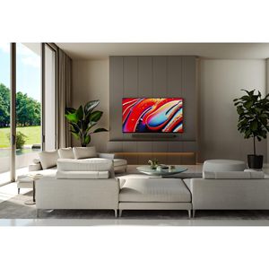 ทีวีสมาร์ทมินิ LED 4K Ultra HD ขนาด 75 นิ้ว จอแบนแบบ Dynamic Range พร้อมซาวด์บาร์ สำหรับใช้ในห้องครัว - Product Image 1