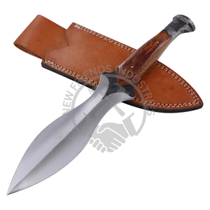 Customizable OEM Railroad Spike <b>Knife</b> with Wood Handle Full Tang Double Edged Forged <b>Knife</b> <b>Sharpened</b> for DIY Camping Upcycling - Product Image 2