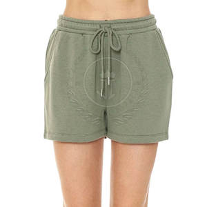 Shorts pour femmes de haute qualité respirants avec taille élastique en polyester/coton Couleurs et tailles personnalisables - Vente en gros - Product Image 1