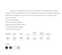 Ensemble de salon moderne en plastique tendance turque, 100% polypropylène, mobilier d'extérieur pour hôtel, cour, jardin, entrepôt et parc