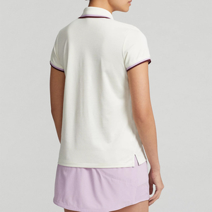 T-shirt personnalisé brodé pour homme, couleur unie, jersey court respirant en polyester, uniforme de golf d'été - Product Image 3
