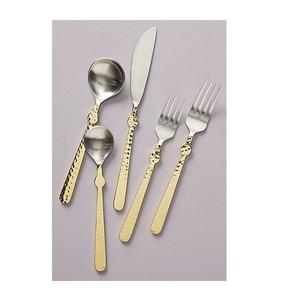 Ensemble de couverts en acier inoxydable de qualité supérieure avec manches écologiques, ajoute une touche moderne raffinée aux tables de repas pour les fêtes - Product Image 2