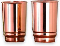 Ensemble de 4 verres à eau en cuivre pur de luxe personnalisables, gobelets, bienfaits pour la santé et le yoga, 300 ml